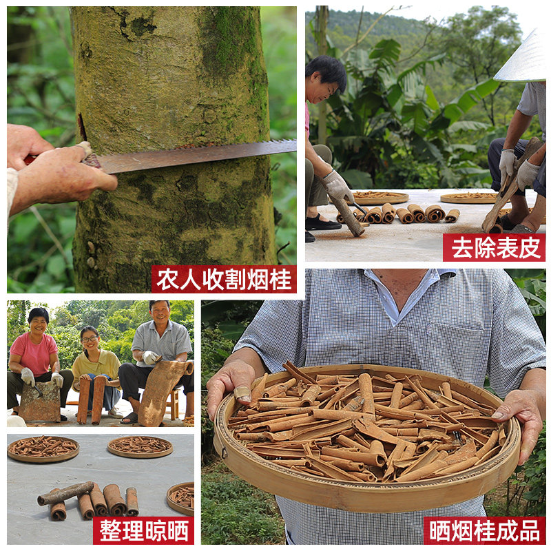 肉桂广西桂皮干货500g烟桂磨皮厚皮香料调味料花椒