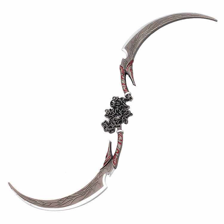 斗罗动漫周边胡列娜邪月融合弯刀武器模型金属摆件游戏