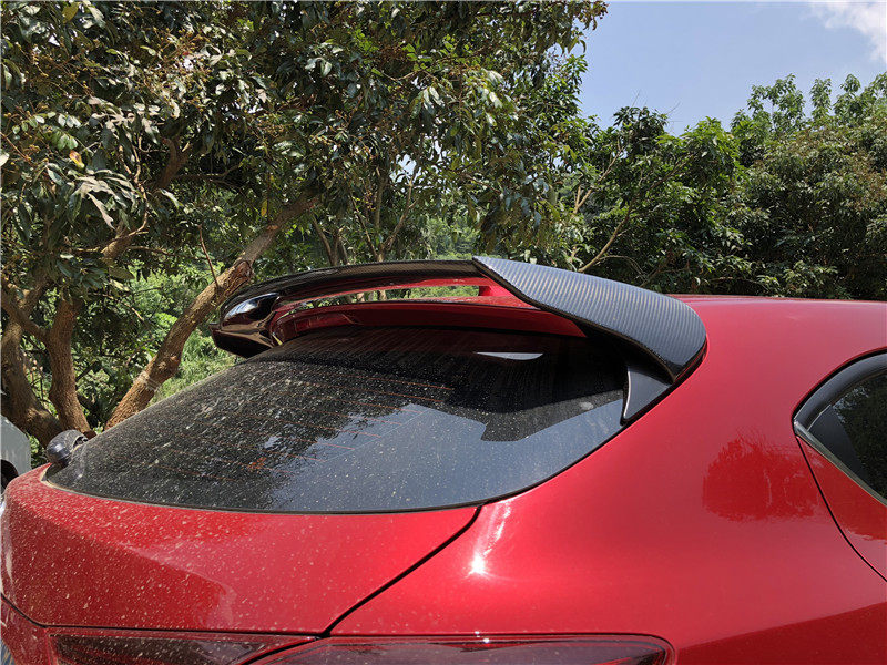 昂克赛拉两厢马自达尾翼14-17axela改装顶翼打孔尾翼