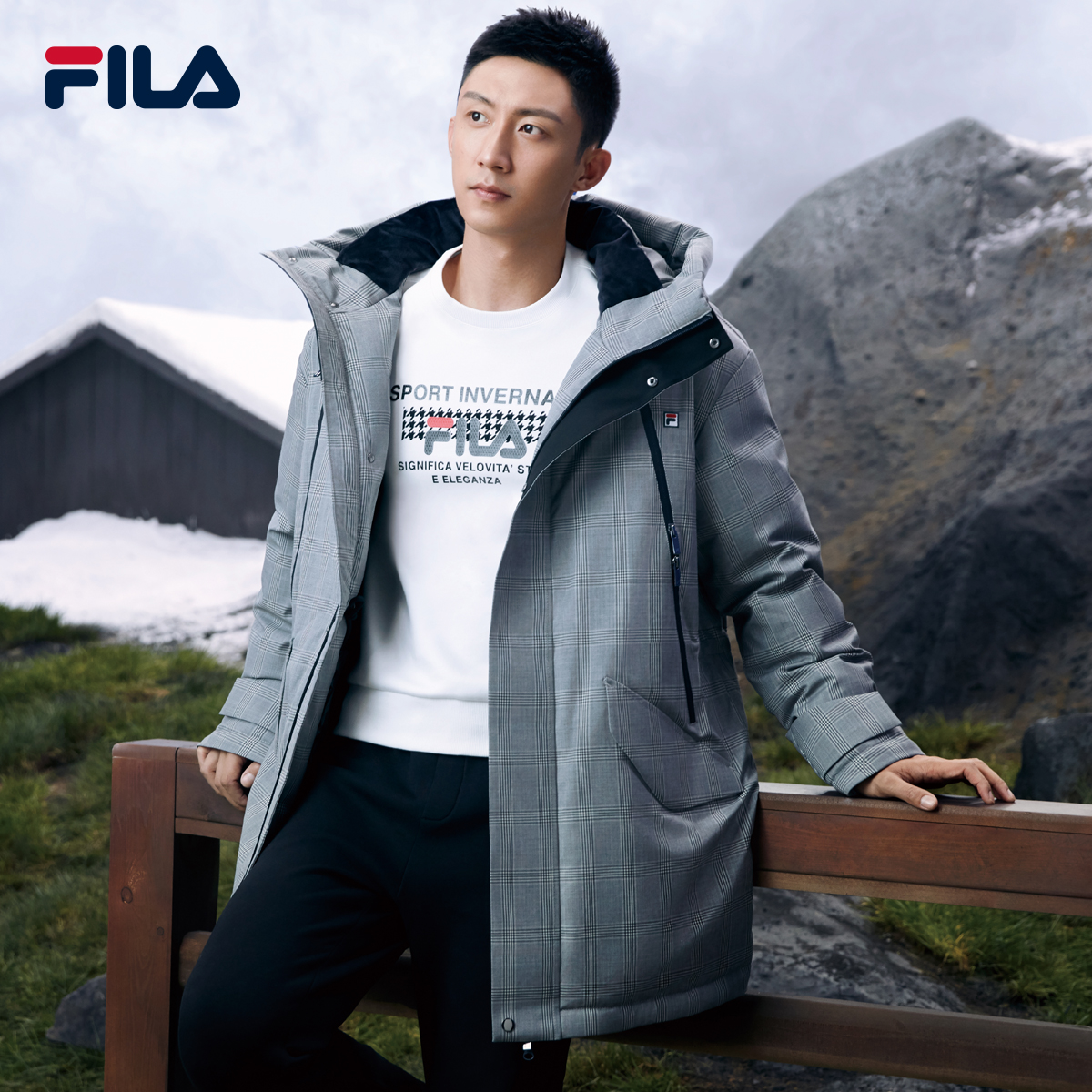 fila斐乐黄景瑜同款中长羽绒服2020年冬季运动羽绒服