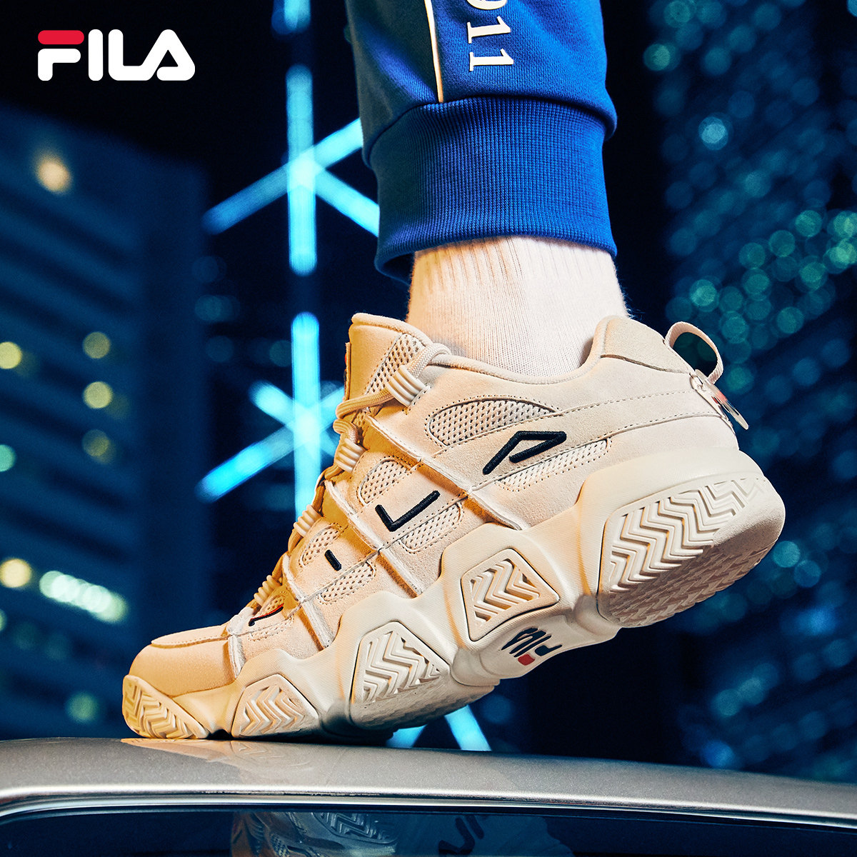 球鞋fila斐乐女鞋篮球2021秋冬季面包文化复古篮球鞋