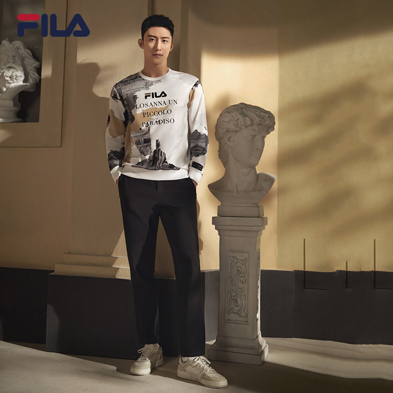 张艺兴同款fila斐乐男子板鞋2021冬季新款低帮板鞋