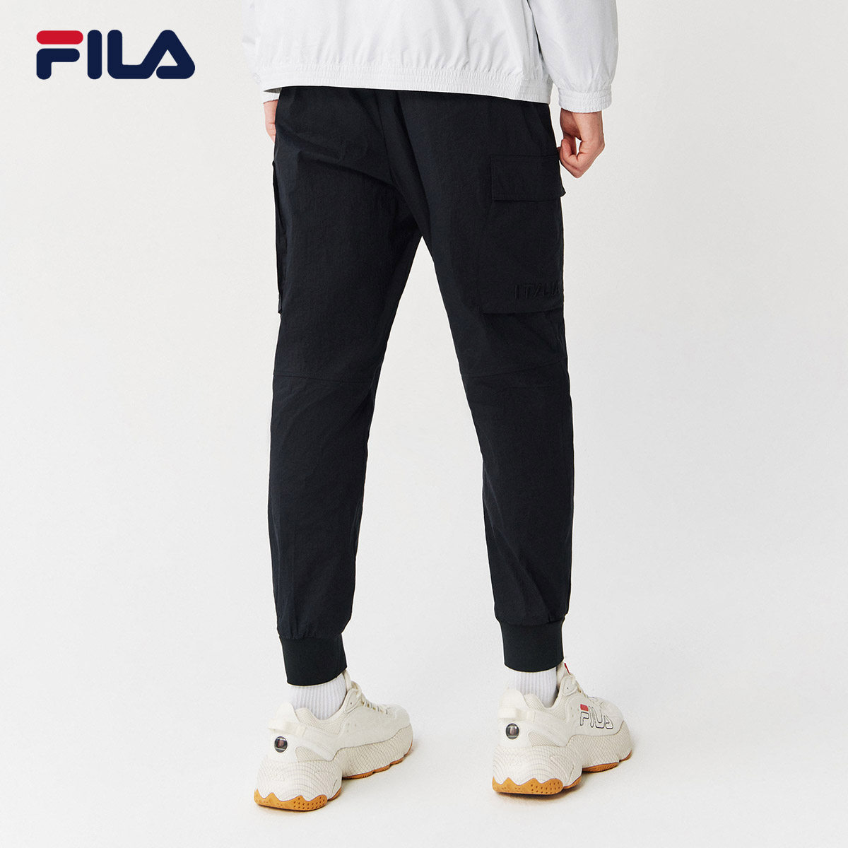 fila斐乐运动长裤2021秋季梭织休闲裤韩版时尚运动长裤