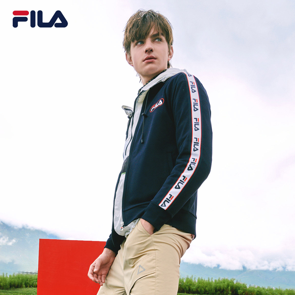 fila斐乐男外套2020秋季新款运动外套夹克上衣运动茄克