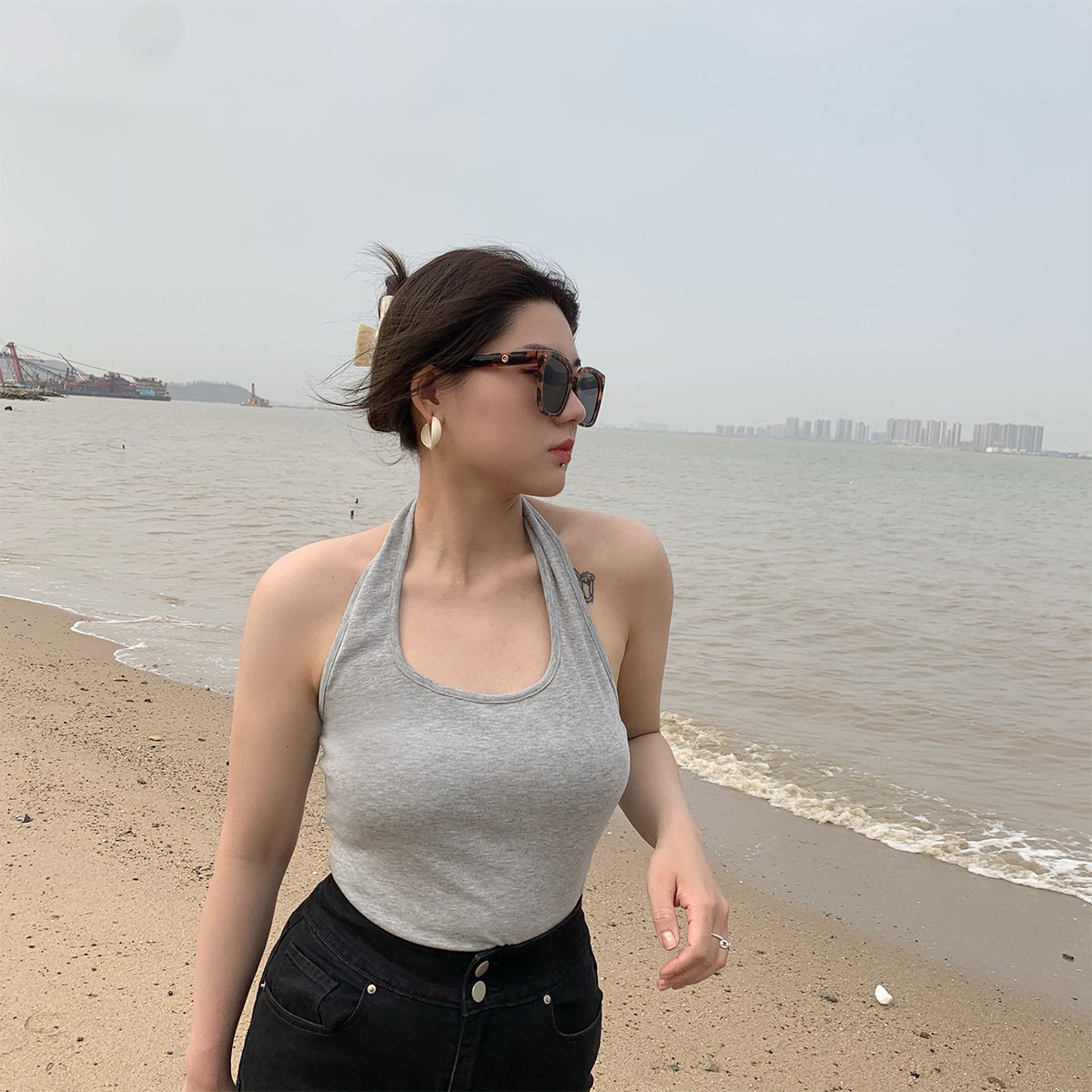 安妮不火现货性感吊带背心女内搭夏新款微胖背心吊带