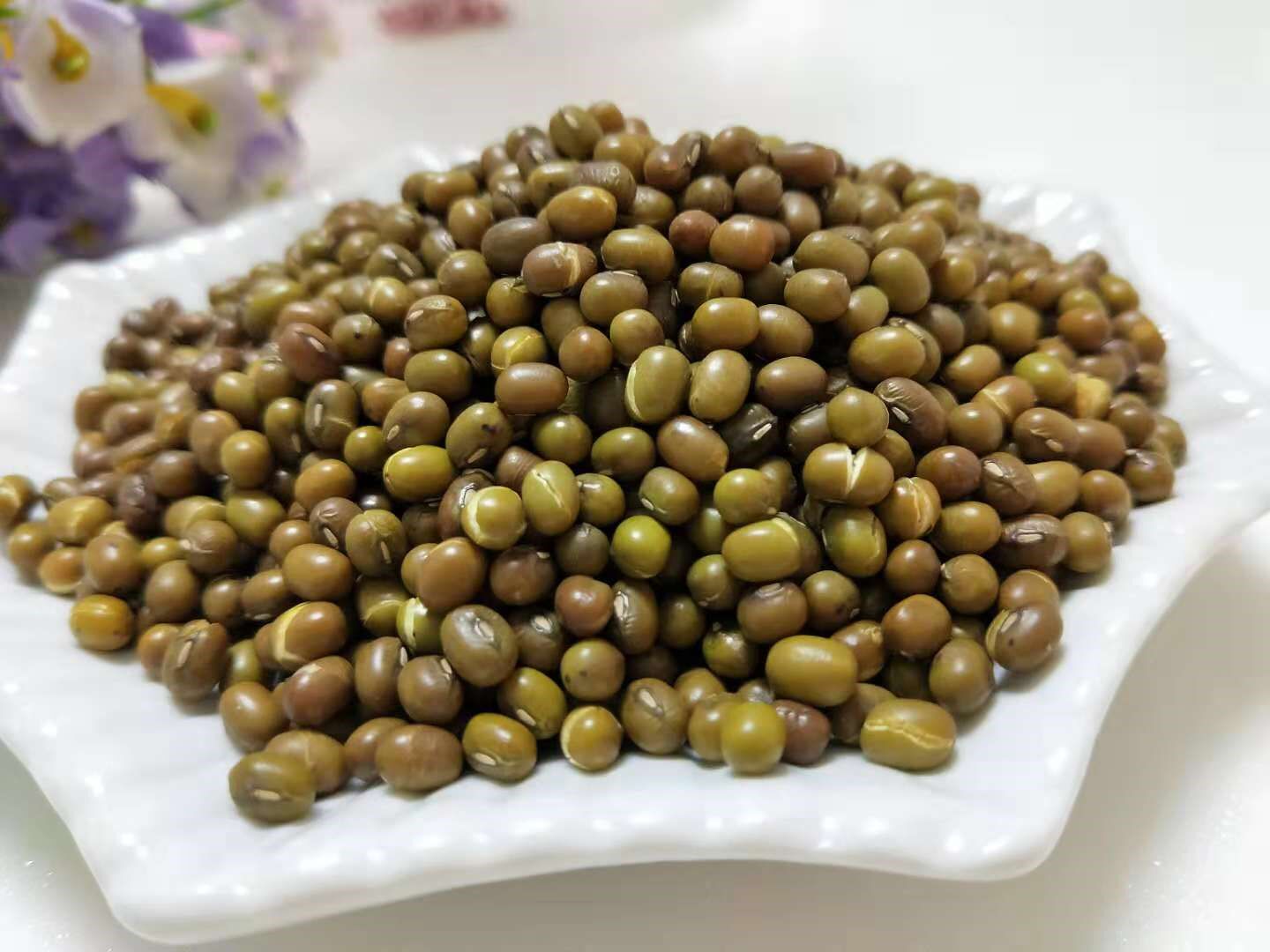 三份包邮湖南特产农家散装炒熟绿豆豆粒即食绿豆