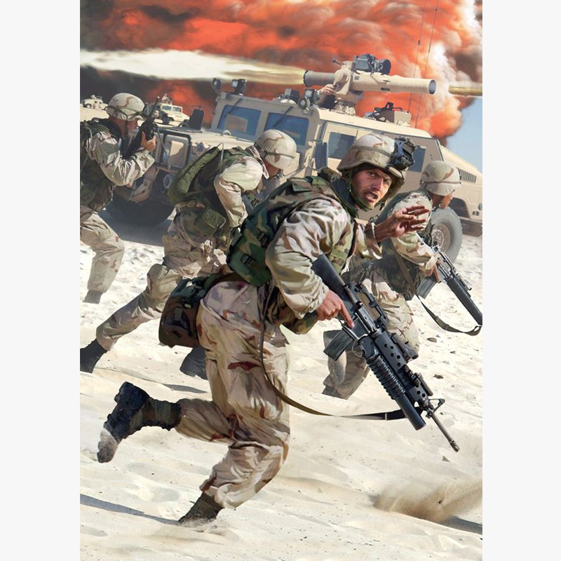 美军三沙迷彩bdu衬衫海湾战争军版原品上衣战术衬衫