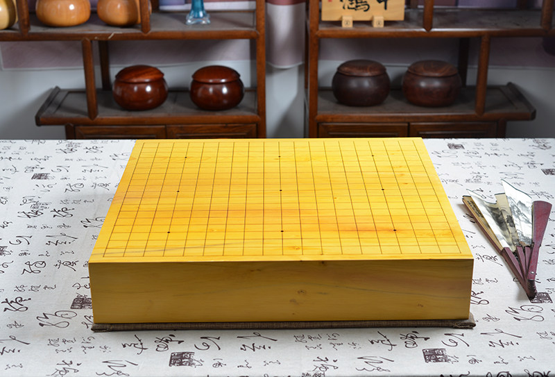 棋盘榧木弈流9cm盘大规格围棋原木盘香桌上围棋