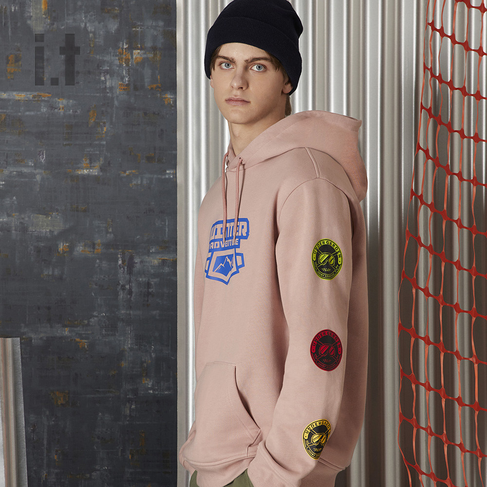 itundergarden男装连帽卫衣个性潮流加绒图案印花卫衣