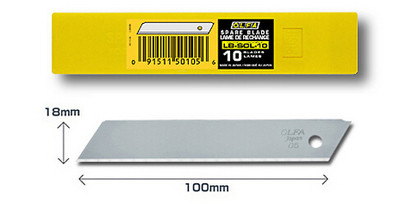 刀片正品日本olfa一体lbsol1010片盒装18mm无痕刀片