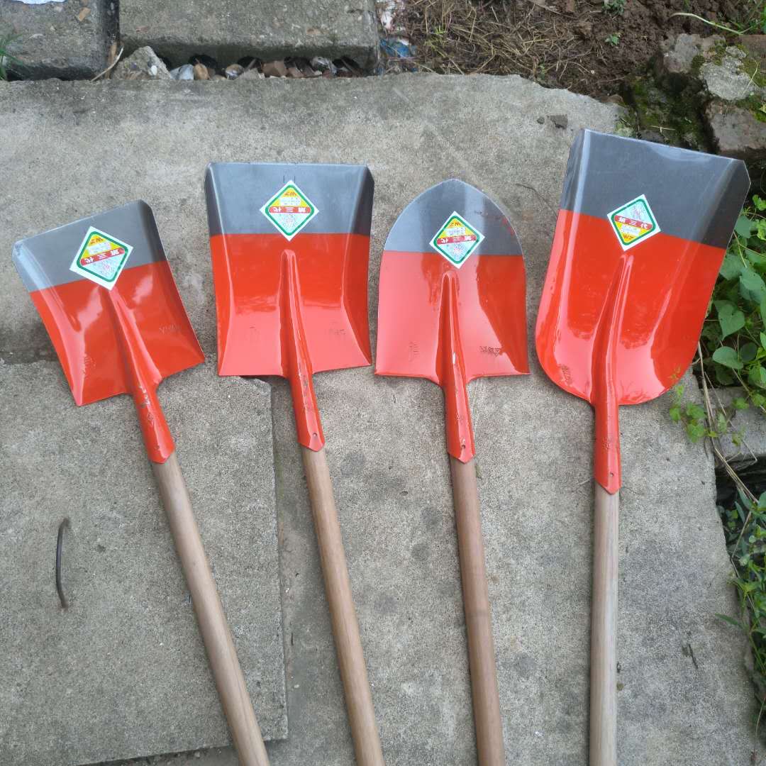 铁锹建筑建筑工工地农用工具包邮尖铁锨铁铲圆头锹