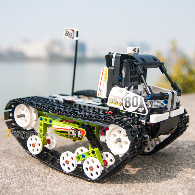 乐拼科技系列履带式遥控拼装积木赛车兼容乐高机械组电动模型玩具
