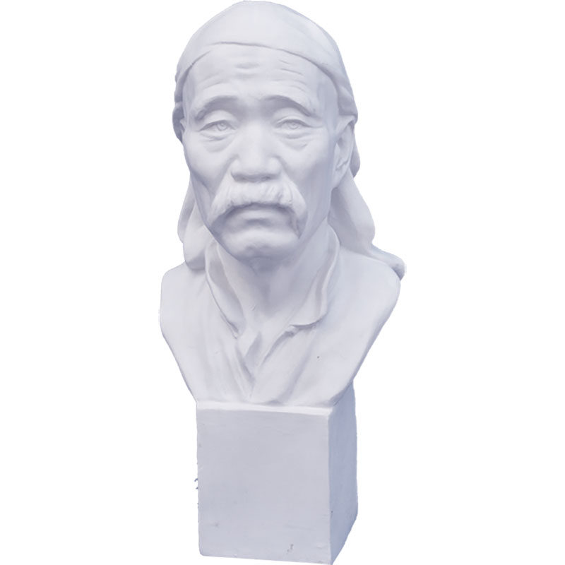 陕北老人石膏头像大号美术素描雕塑模型婚礼石膏像