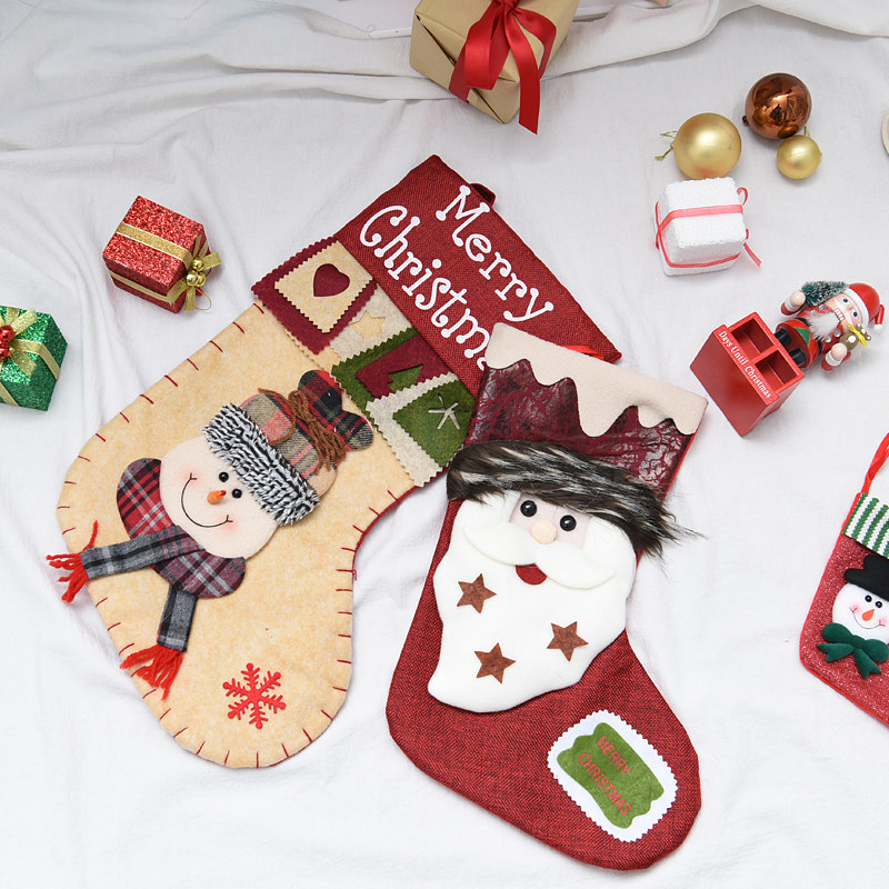 圣诞节装饰品卡通大圣圣诞袜子儿童礼物糖果礼品袋圣诞袜