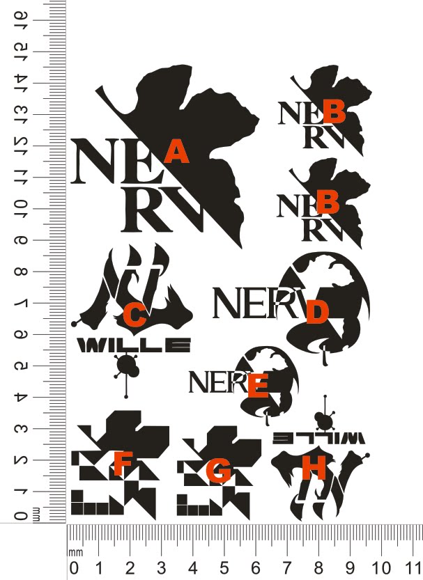 新世纪福音战士eva枫叶暴走机密贴纸手机电脑动漫挂件