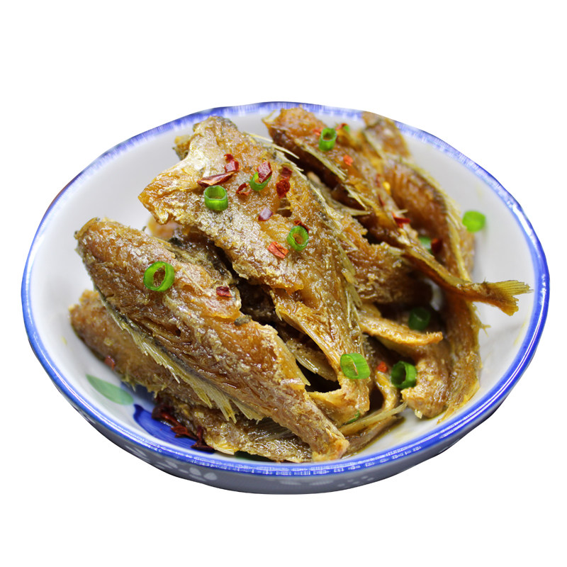 盐城东台大丰特产野生海鲜黄花小鱼仔180g4瓶即食小黄鱼礼盒装