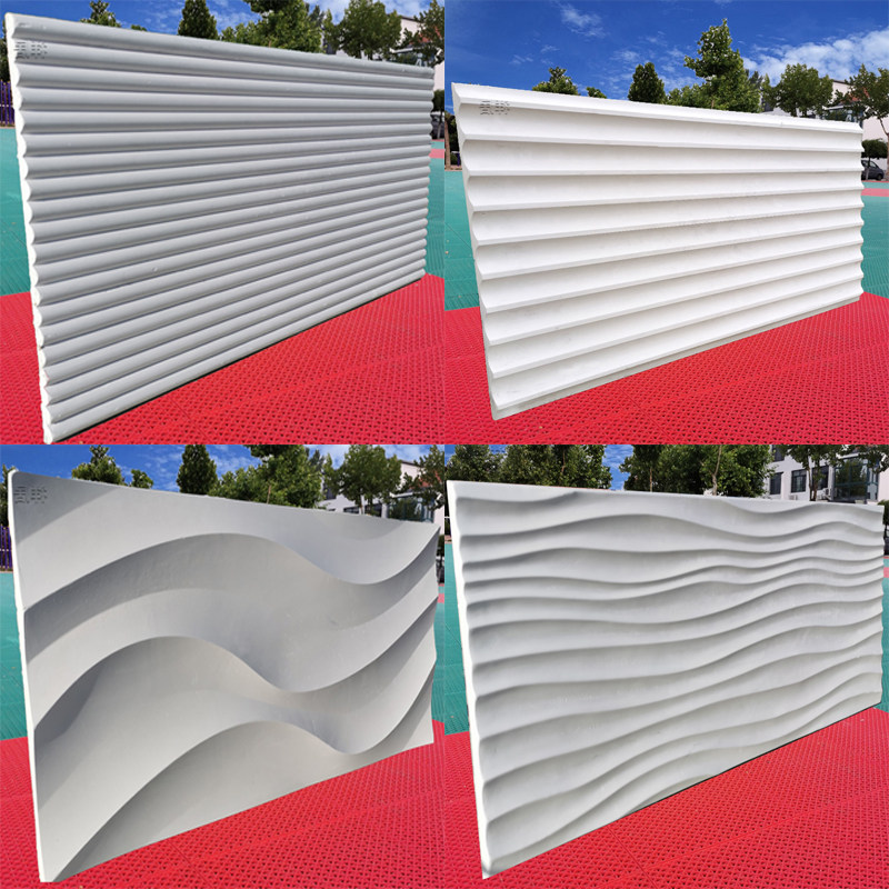 石膏肌理grg波浪水波波纹背景墙文化吊顶装饰石膏线条