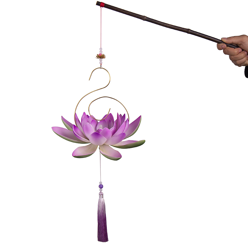 莲花花灯手提灯笼同款中国古风荷花汉服摄影荷花灯