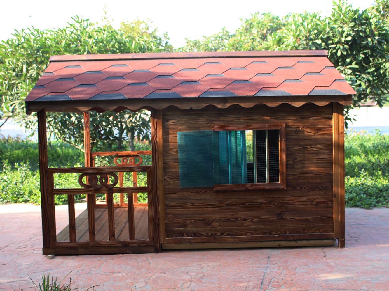 狗屋尔米中大型宠物金毛户外防水水木房子别墅狗窝