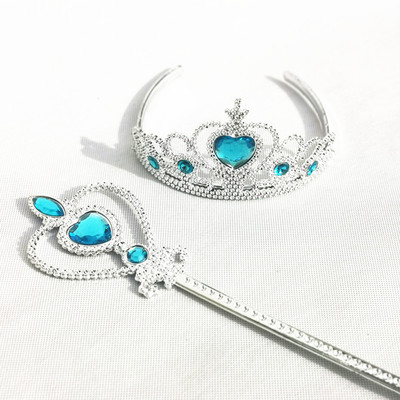 皇冠冰雪奇缘爱沙公主魔法套装艾莎头饰女童王冠项链发饰