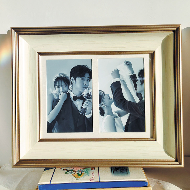 婚纱照照片相框框定尺寸48寸挂墙简约影楼写真相框