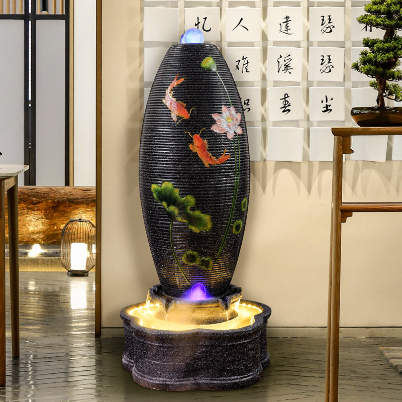 办公室流水生财落地摆件室内客厅家居家居装饰装饰品摆件