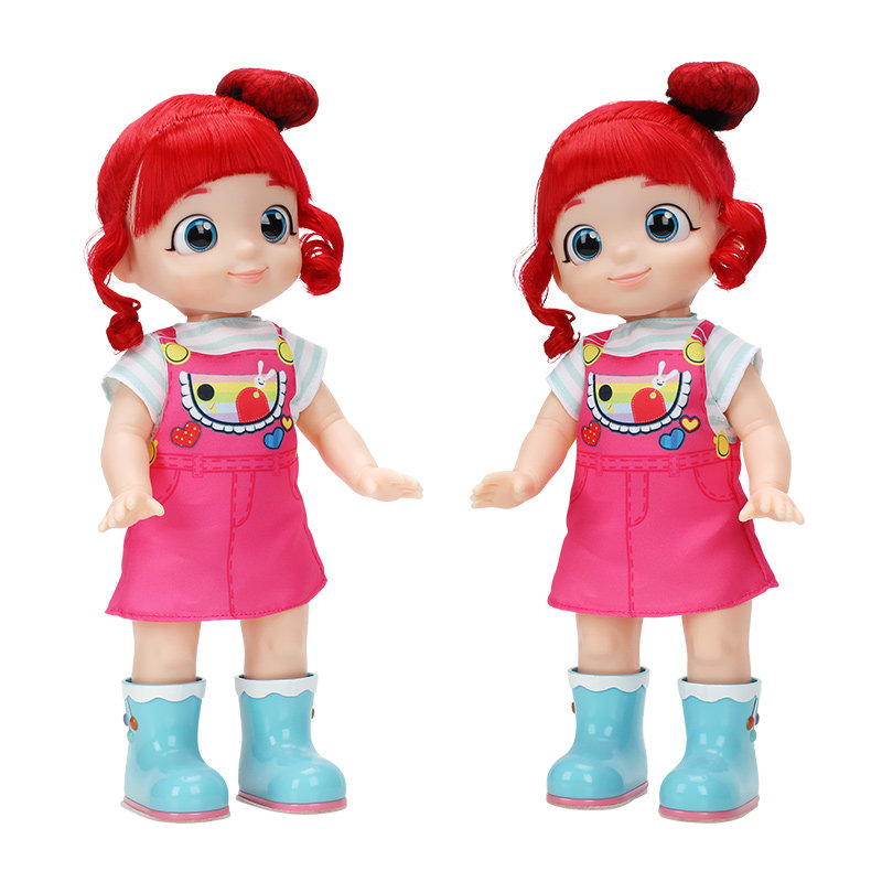 彩虹宝宝玩偶玩具动画露露娃娃走路美瞳儿歌说话过家家玩具