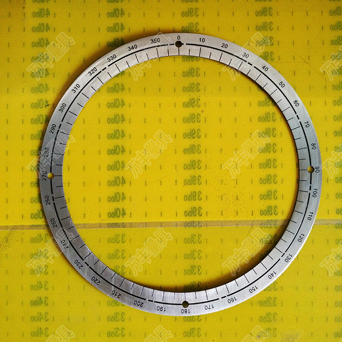 刻度盘分度盘不锈钢圆盘圆形角度盘185x155x1b015直销 恒久万丰