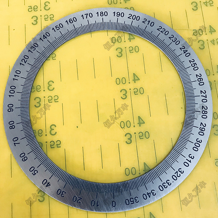 刻度盘 不锈钢刻度盘 圆形刻度盘 360度刻度盘 实验器材120x90#1