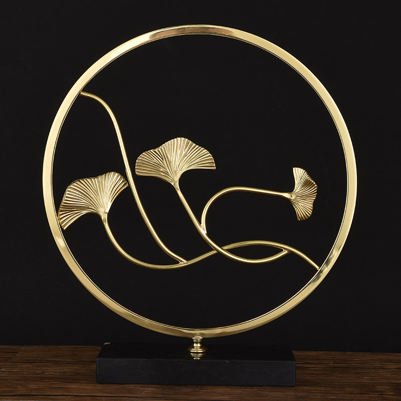 乔迁开业轻奢高档现代黄铜鹿纯手工艺品摆件客厅摆件