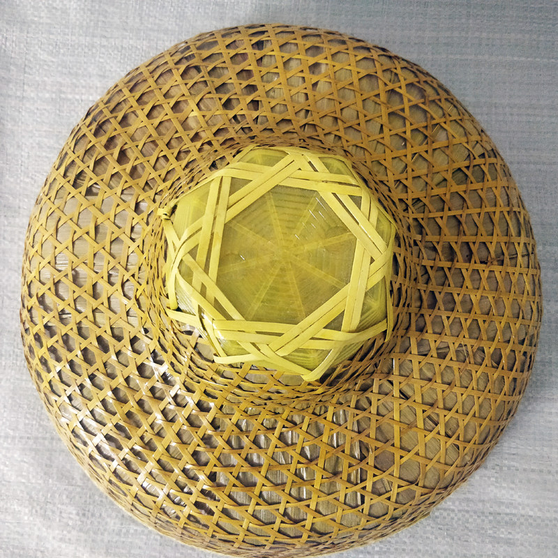 帽子渔夫帽竹编织竹帽采茶环卫工斗笠赶海钓鱼竹编