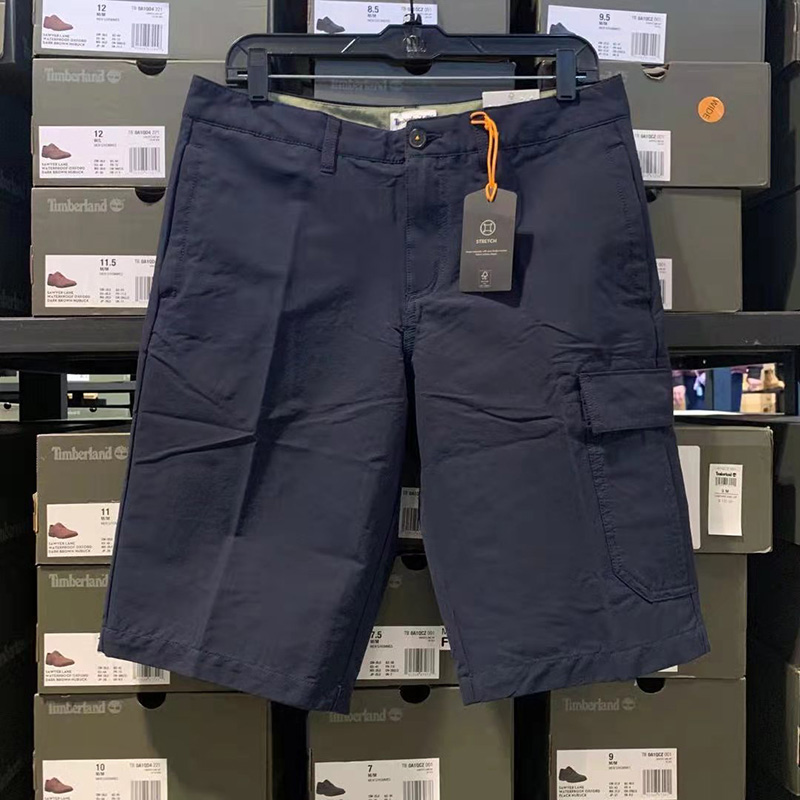 Timberland添柏岚男休闲短裤宽松直筒工装裤纯色微弹青春时尚夏季