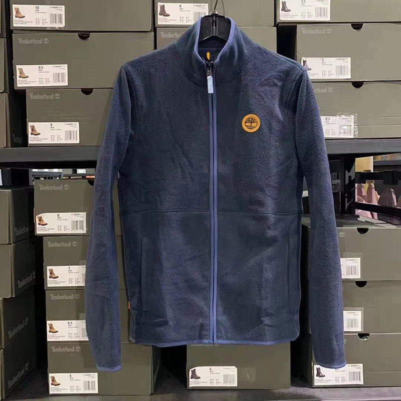 美中购物车Timberland添柏岚男士抓绒衣户外休闲立领开衫外套秋季