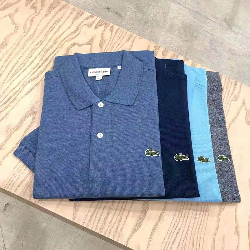 LACOSTE拉科斯特鳄鱼男士商务休闲短袖POLO衫纯色翻领L12夏季新款
