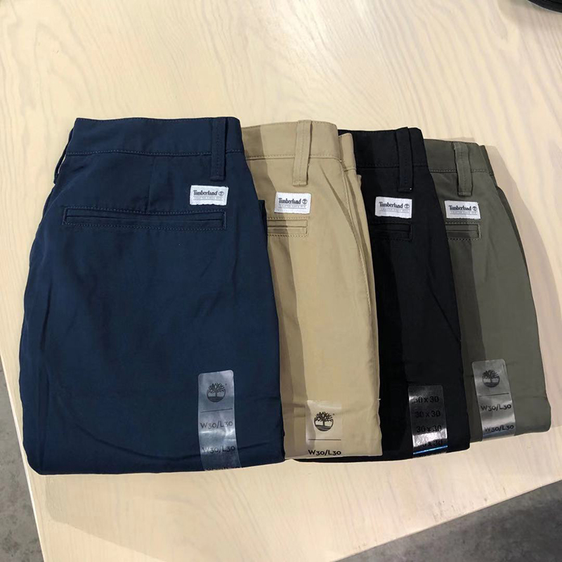 TIMBERLAND添柏岚男士休闲长裤直筒纯色简约通勤棉质弹力四季