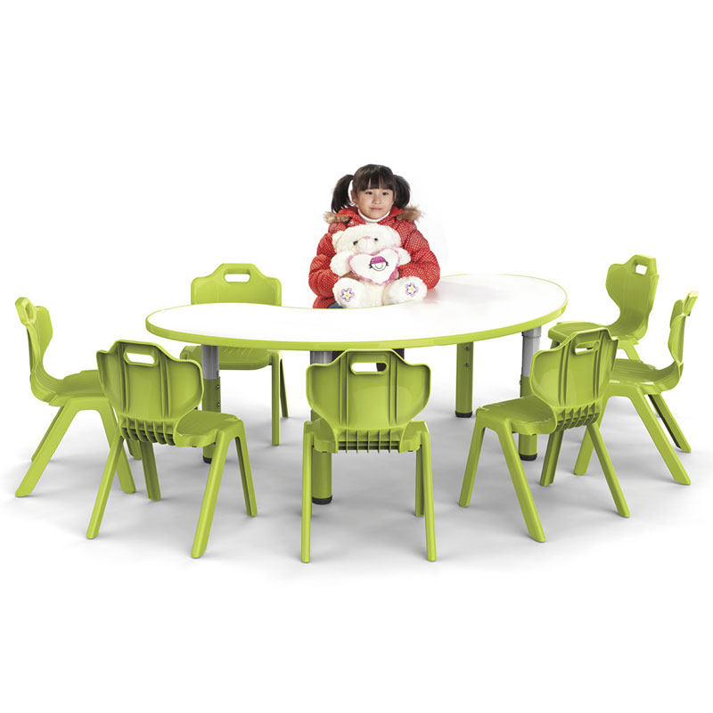 育才幼儿园儿童学习课桌椅餐桌画画桌子月亮圆桌儿童桌原婴童