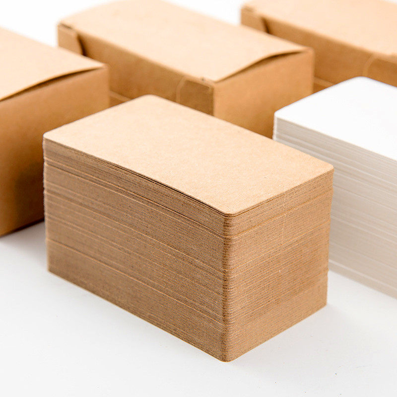 创意双面空白小卡片单词牛皮纸黑卡涂鸦卡祝福小贺卡便签条留言卡