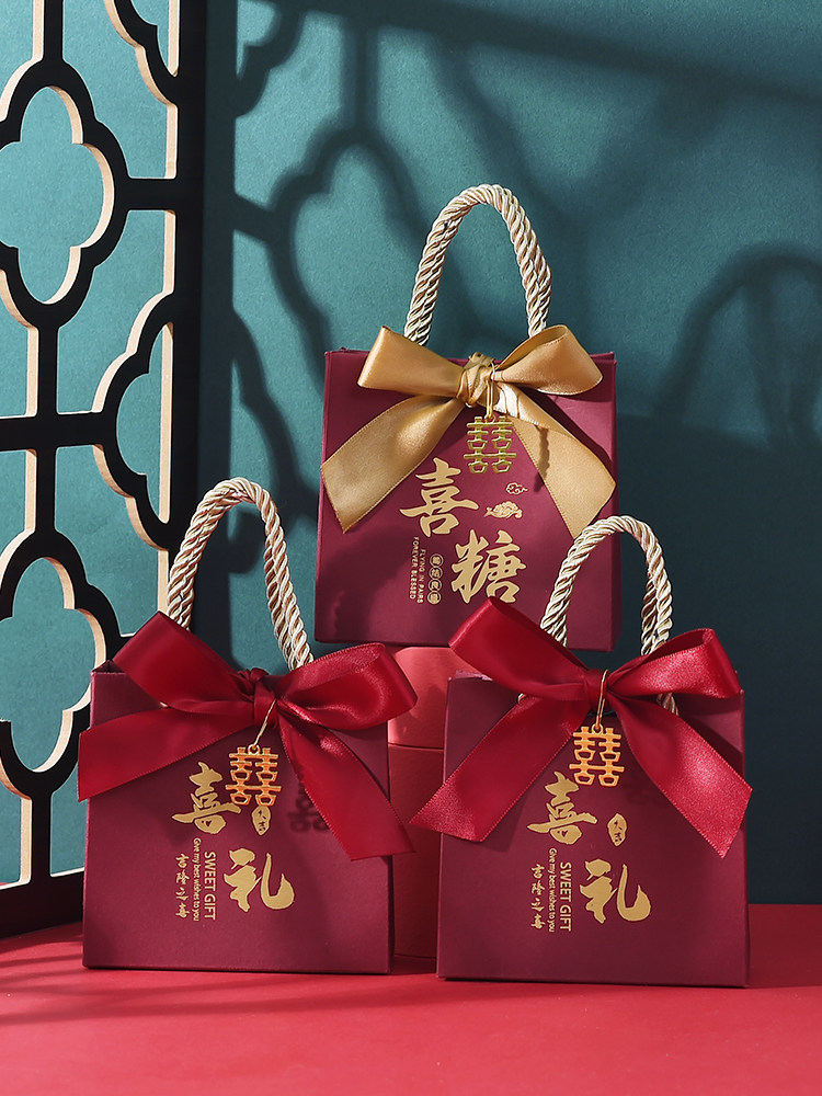 喜糖婚礼手提盒子可放结婚专用糖盒创意订婚糖盒