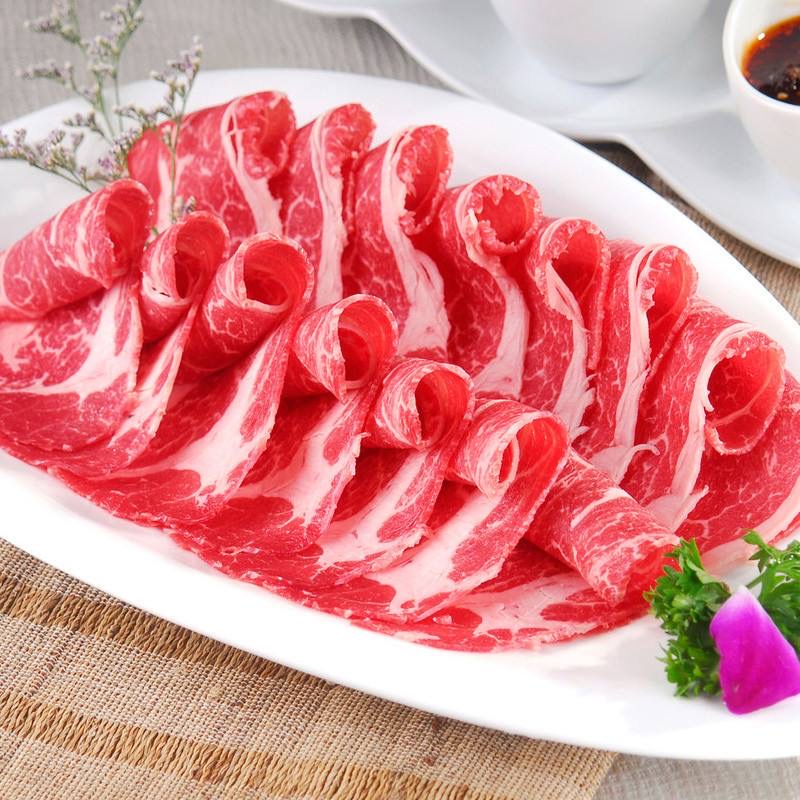 肥牛精品雪花整箱50斤新鲜冷冻火锅商用方砖涮牛肉卷