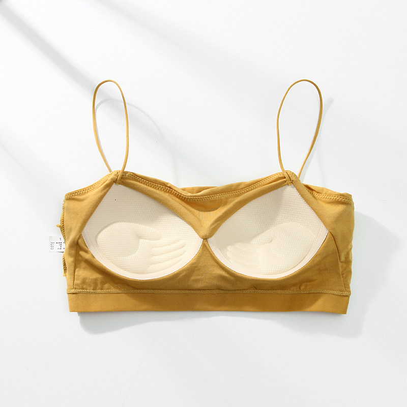 背心莫代尔内衣抹胸钢圈聚拢吊带心内打底一体抹胸