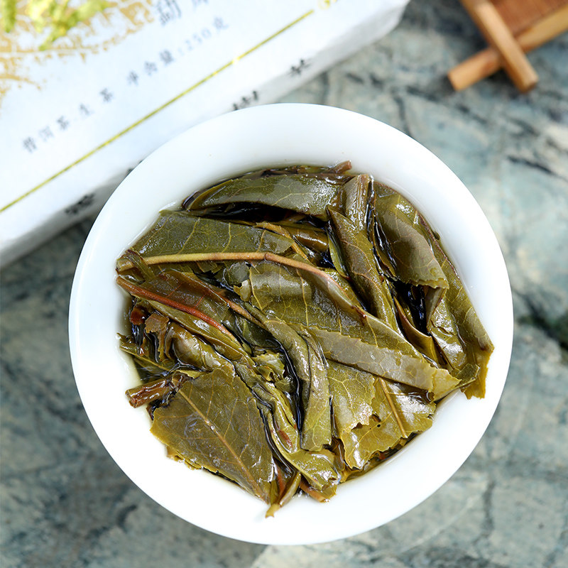 普洱金叶黄金叶勐库云南茶叶砖生2发黄片普洱生普洱