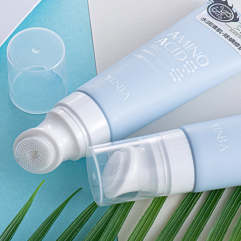 洗面奶屈臣氏yinba茵芭氨基酸修护清肌刷头官方旗舰店洁面