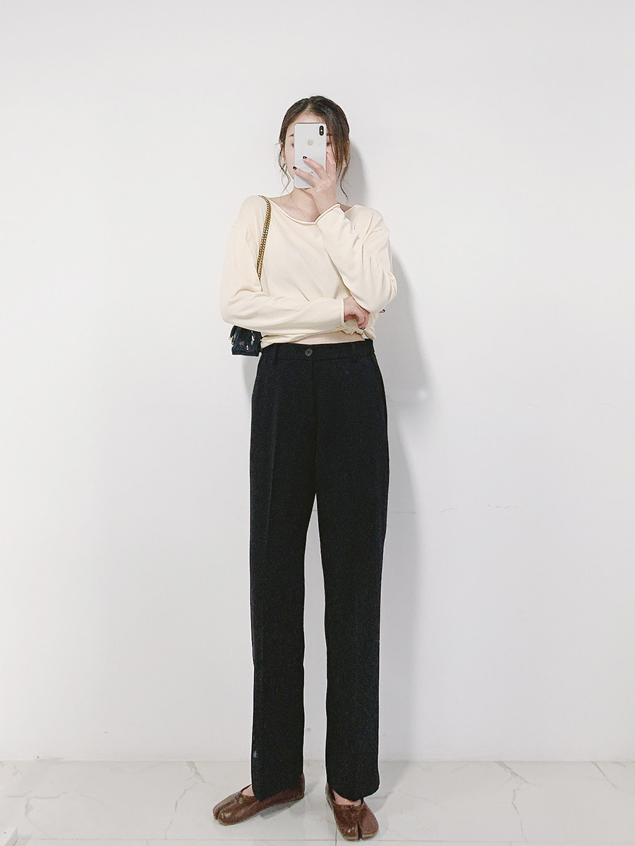 雅思诚女裤2020新款夏季直筒西裤女高腰西装小脚裤九分裤子烟管裤