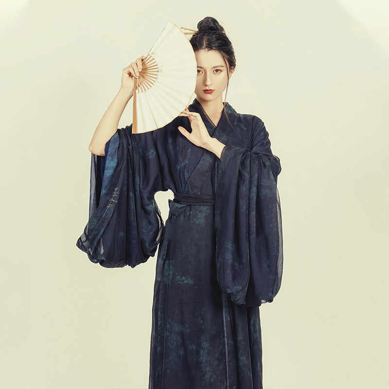 汉服停云流光浮萍原创魏晋风骨直裾交领广袖民族服装