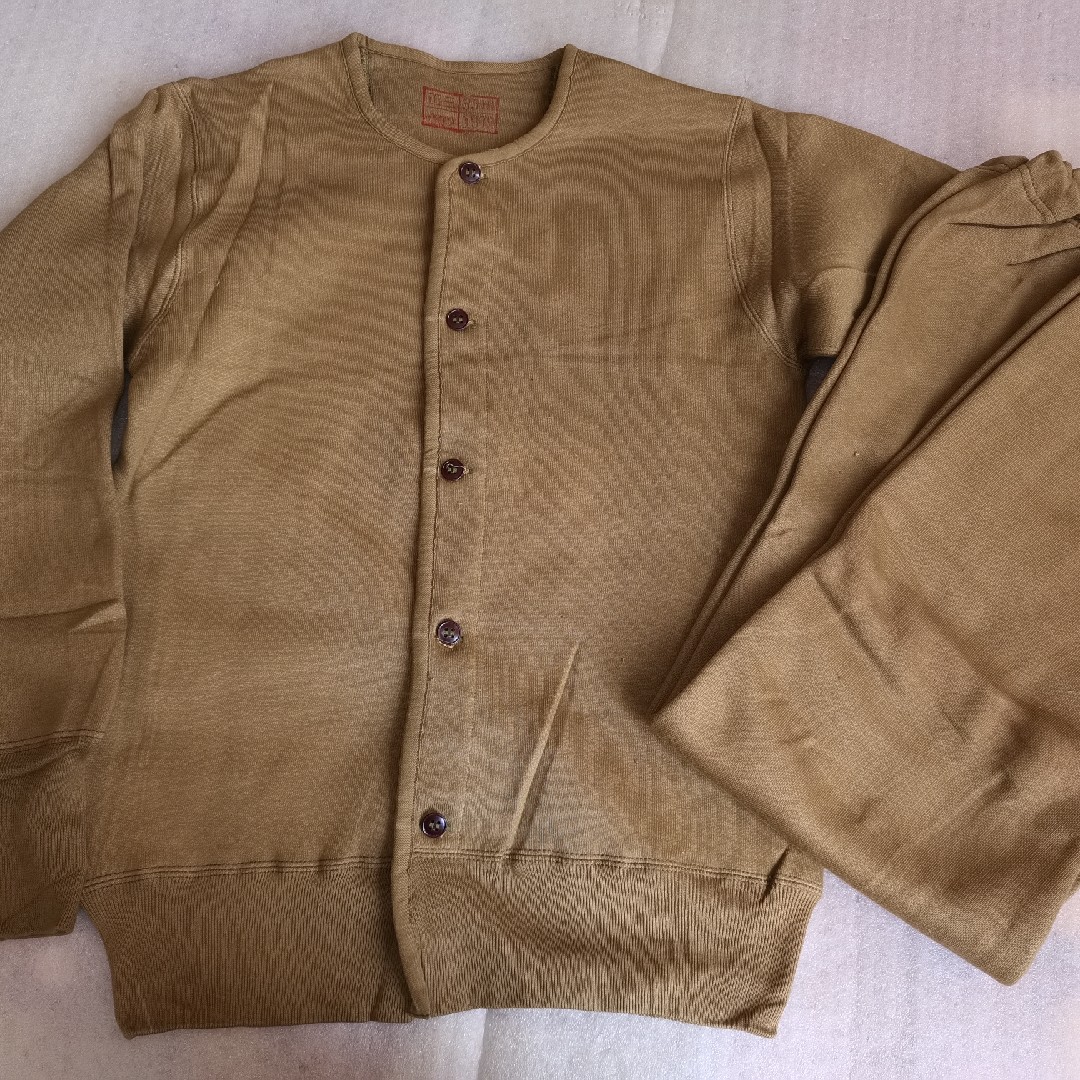 绒衣1979年绒裤原套全新土黄色老式衣裤套装真品作训外套