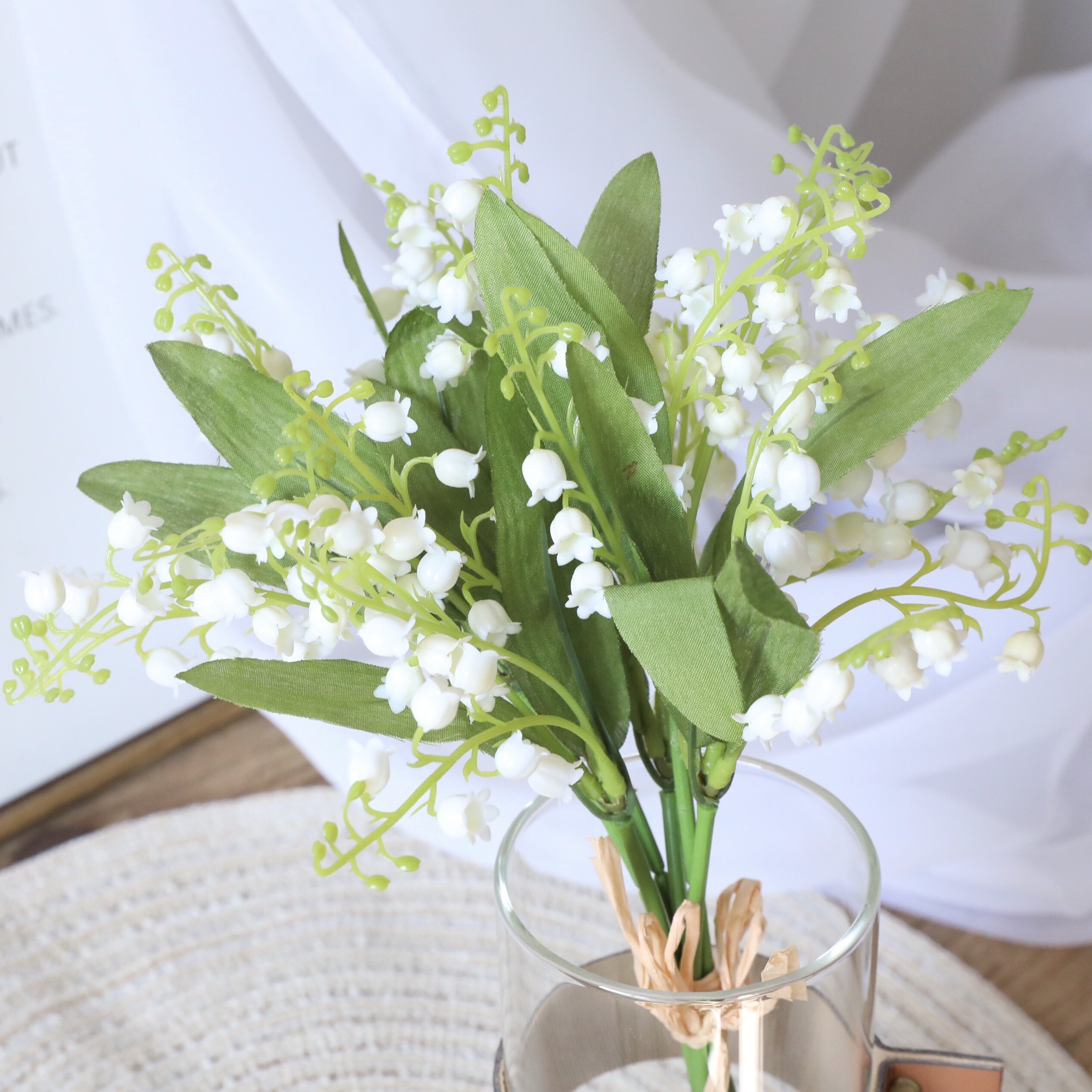 仿真铃兰兰花风铃草白色婚礼手捧小清新拍照道具仿真花