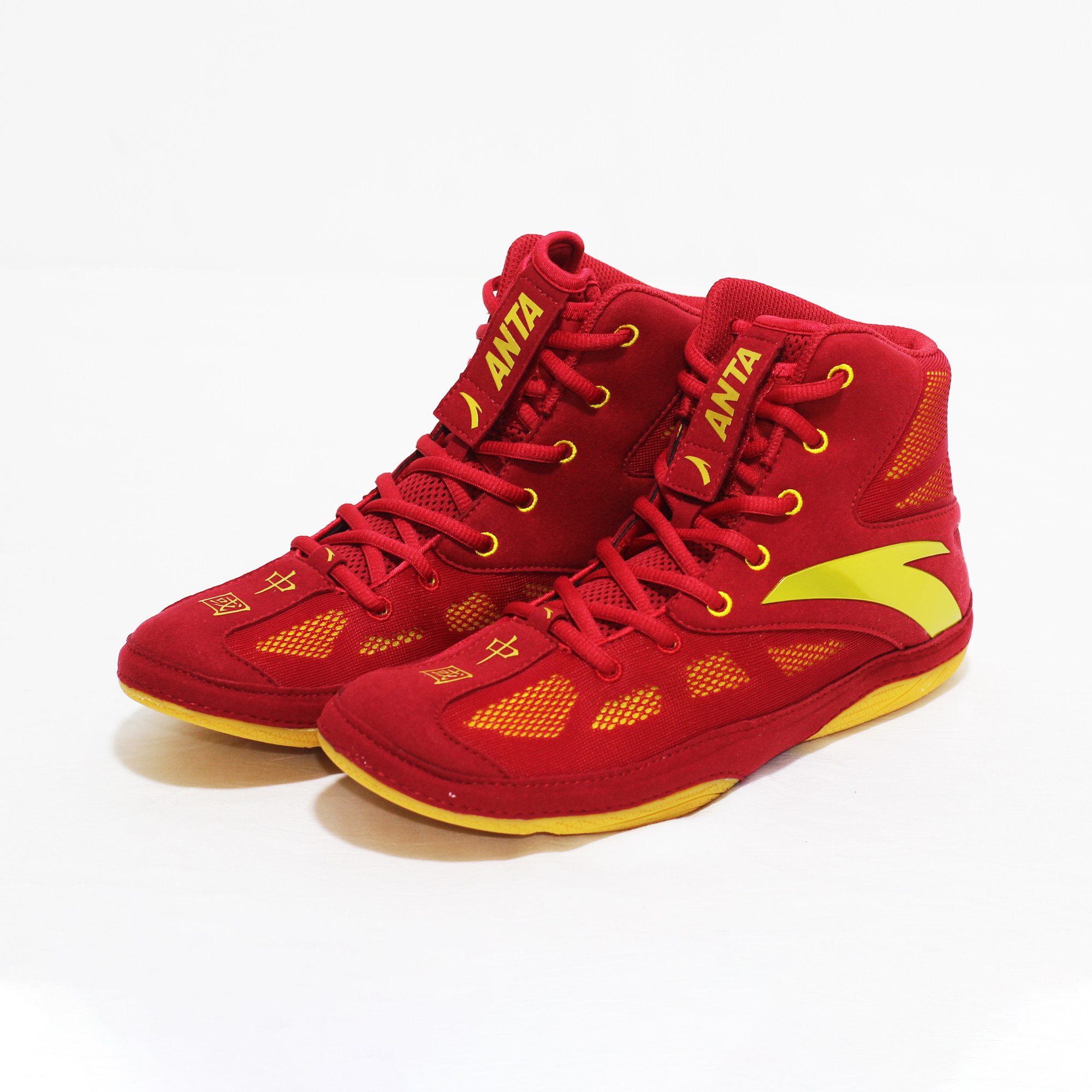 摔跤anta安踏赞助中国代表团国家队比赛鞋国摔跤鞋