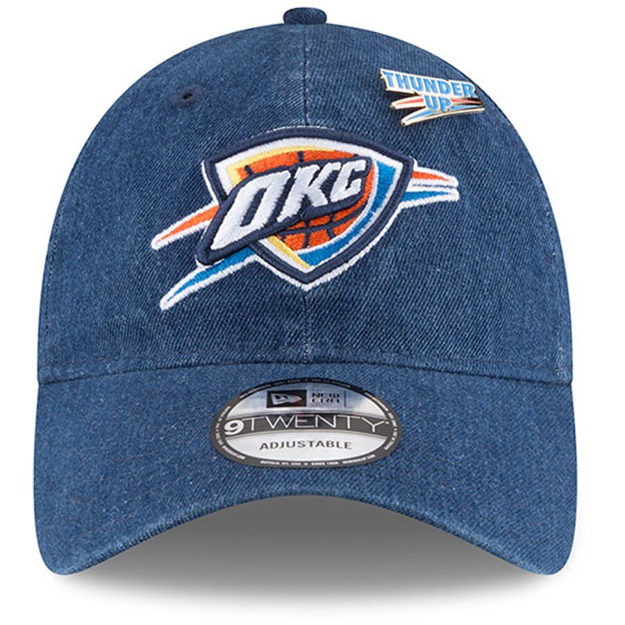 美国代购newera雷霆牛仔布棒球帽2018nba选秀帽子