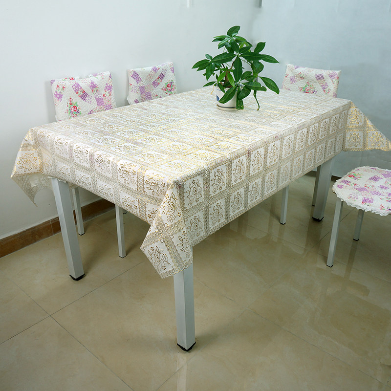 桌布烫金台布茶几塑胶软桌垫防防水洗印花台桌布