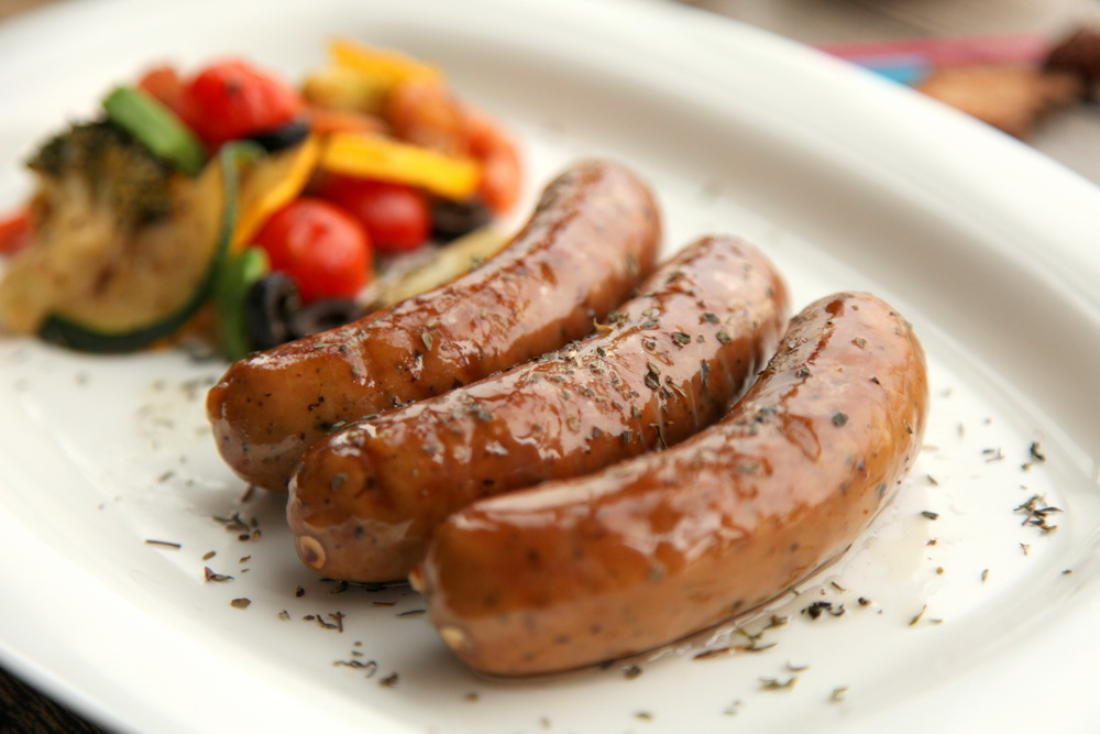 图林烟熏德国香肠200g脆皮德式烤肠肉肠添加香肠